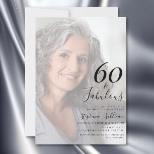 Convites Sessenta e Fabuloso Foto Aniversário de 60 anos