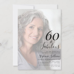 Convites Sessenta e Fabuloso Foto Aniversário de 60 anos