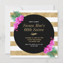 Sessenta e sexy Black Dourada 60ª Festa de anivers