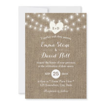 Seta e Coração Rústicos Burlap String