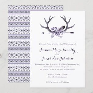 Convites Seta Tribal e Roxos