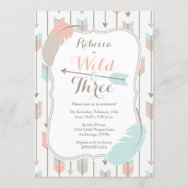 Convites Setas Selvagens e Três Tribais Terceira Festa de a