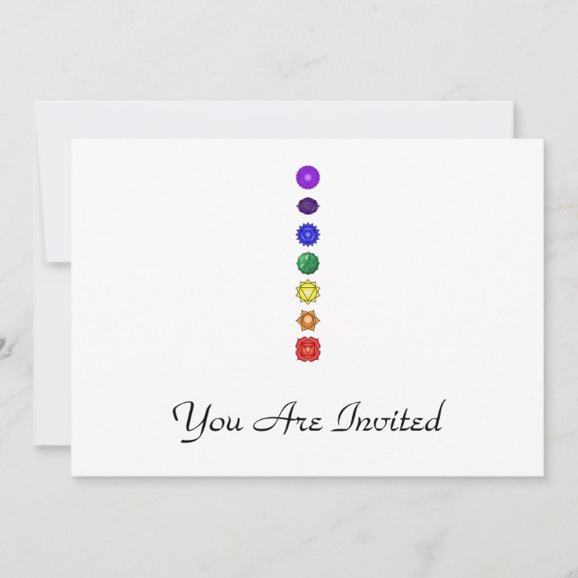 Convites Sete chakras verticais (Frente)