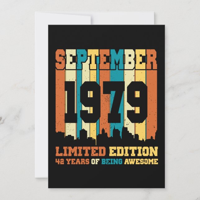 Convites Setembro de 1979 Edição Limitada Aniversário de 42 (Frente)