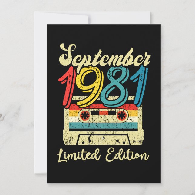 Convites Setembro de 1981 Feliz Aniversário 40º (Frente)