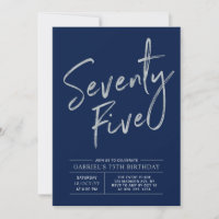 Setenta e Cinco | Prata e Azul Naval 75º Aniversár