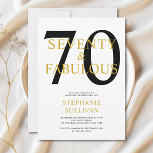 Convites Setenta e Fabuloso Aniversário de 70 anos