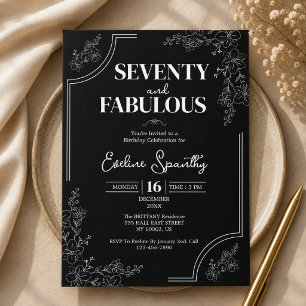 Convites Setenta e Fabuloso Floral 70º Aniversário