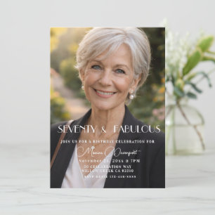 Convites Setenta e Fabuloso Foto Aniversário de 70 anos