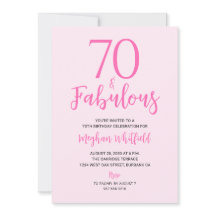 Setenta e Fabuloso Rosa Cor-de-Rosa Aniversário de