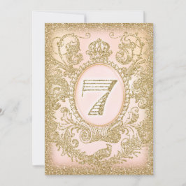 Convites Sétimo aniversário de uma vez princesa do tempo