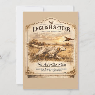Convites SETTER INGLÊS, A Arte da Caça