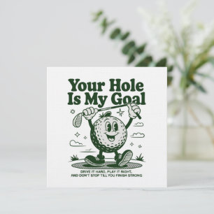 Convites Seu Buraco É Meu Objetivo Golfe Engraçado Golfe Go
