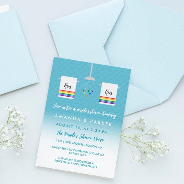 Convites Seu Chá de Casal lésbica (Criador carregado)