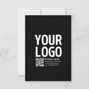 Convites Seu logotipo com código QR e texto editáveis