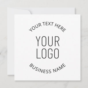 Convites Seu logotipo comercial & mensagem personalizável