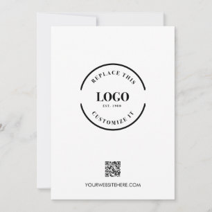 Convites Seu logotipo de empresa Código QR promocional do s