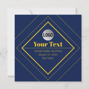 Convites Seu logotipo e modelo de design personalizável