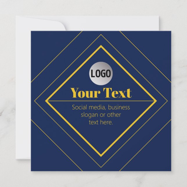 Convites Seu logotipo e modelo de design personalizável (Frente)