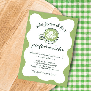 Convites Seu perfeito Chá de panela de chá verde Matcha