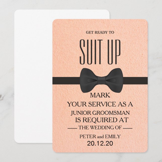 Convites Seu Serviço como Padrinho de casamento (Frente/Verso)
