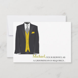 Convites Seu Serviço Como Padrinho de casamento Necessári