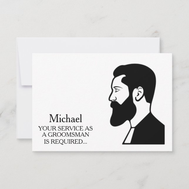 Convites Seu Serviço Como Padrinho de casamento Necessário  (Frente)