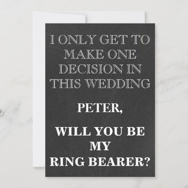 Convites Seu serviço como uma solicitação de RING BEARER (Frente)