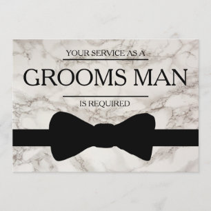 Convites Seu serviço é solicitado como Bestman Marble de vo