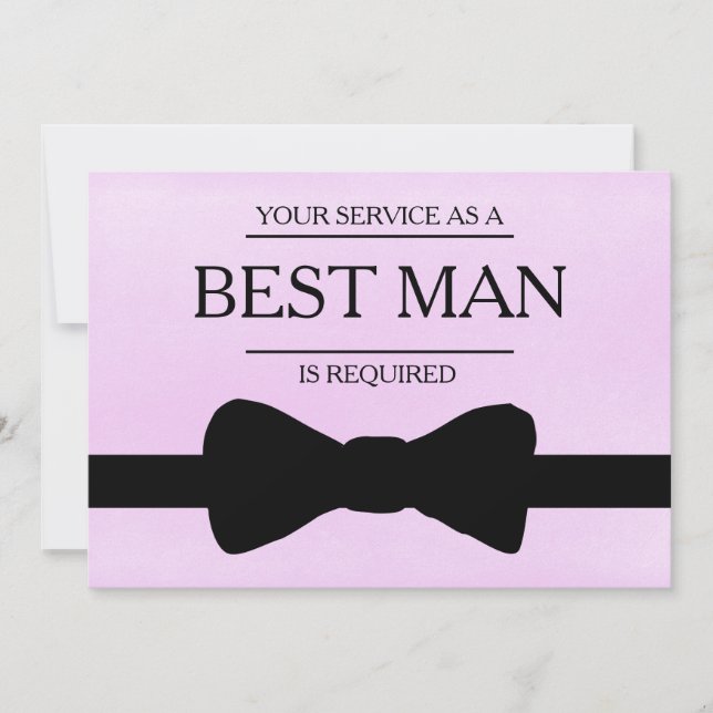 Convites Seu Serviço é Solicitado como Melhor Homem Padrinh (Frente)