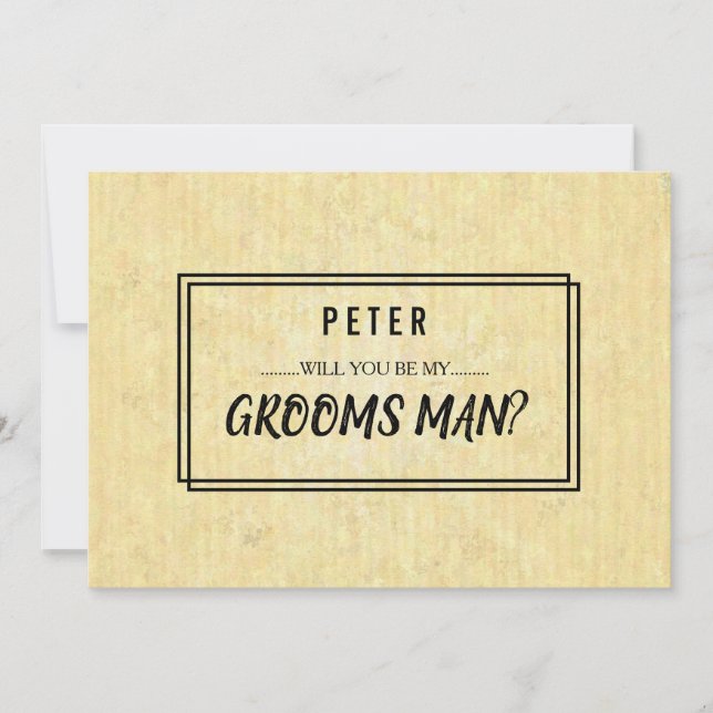 Convites Seu Serviço É Solicitado Como Melhor Padrinho de c (Frente)