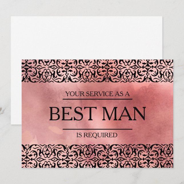 Convites Seu Serviço É Solicitado Como Melhor Padrinho de c (Frente/Verso)