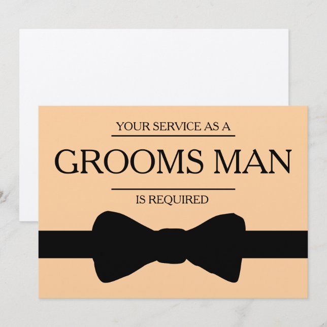 Convites Seu Serviço é Solicitado como Padrinho de Casament (Frente/Verso)