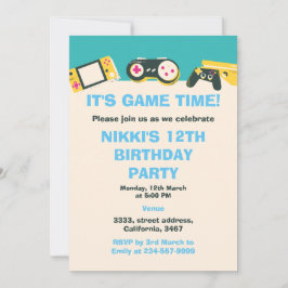 Convites Seus Jovens do Jogo Personalizaram O Aniversário D