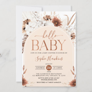 Convites Sexo Arca Moderna Neutra do Sexo Boho Chá de frald