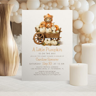 Convites Sexo Chá de fraldas do Urso da Pumpkin Neutro