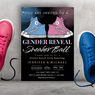 Convites Sexo da Bola do Sneaker Revela Azul ou Rosa