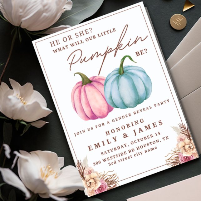 Convites Sexo De Abóbora Revela Menino Ou Menina Que Ele Ou (Criador carregado)