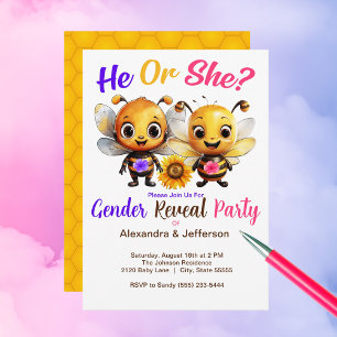 Convites Sexo - Festa de Revolução, Ele ou Ela, Chá De Bebê