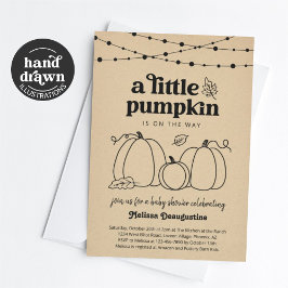 Convites Sexo Invitação Neutra do Chá de fraldas de Abóbora