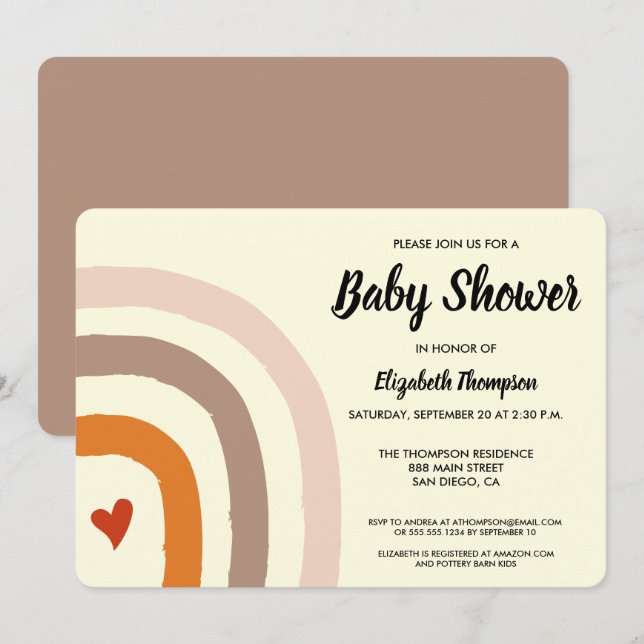 Convites Sexo Moderno Nervoso Arco-Íris Terrestre Nervoso B (Frente/Verso)