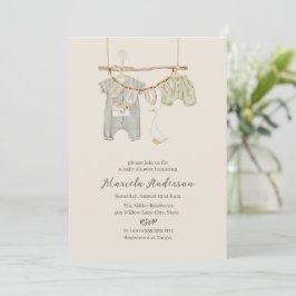 Convites Sexo Nervoso Boho Nursery Chá de fraldas Móvel Inv