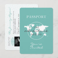 Sexo Neutro Passaporte Viagem Tema Teal Bebê