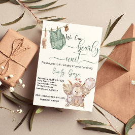 Convites Sexo neutro Podemos adiar o Chá de fraldas de espe