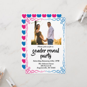 Convites Sexo Personalizado Revelação de Fotos de Festa C