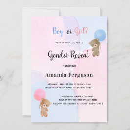 Convites Sexo revela ursinho rosa-azul