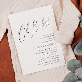 Convites Sexo Whimsical Neutro Oh Querida! Chá de fraldas