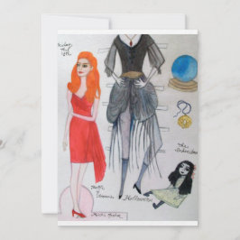 Convites Sexta-feira a 13 Paper Doll