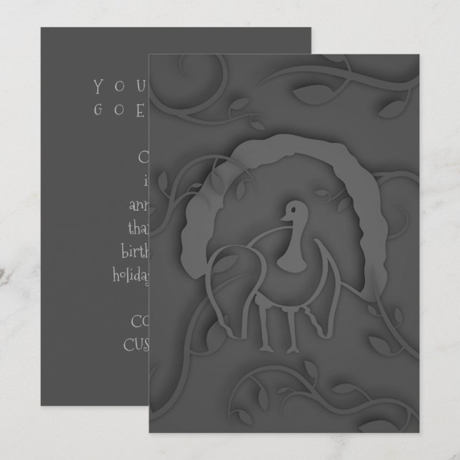 Convites Shadow Turkey Noir (Frente/Verso)