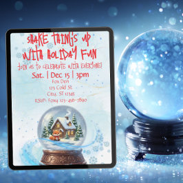 Convites Shake Things Up Holiday Fun, Snow Globe Fox 